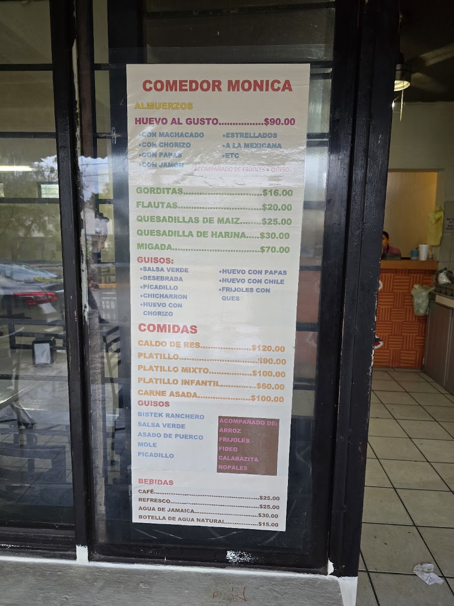 Comedor Monica Menu - Image 1